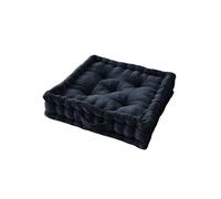 Coussin de Sol 50x50cm Velours de Coton Capitonné Coloris Bleu nuit - HARRIS - ALTOBUY Bleu G