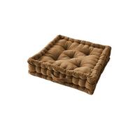 Coussin de Sol 50x50cm Velours de Coton Capitonné Coloris Camel - HARRIS - ALTOBUY Marron G