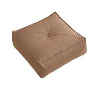 ＡＷＨＡＯ Coussin de Sol avec Poignée, Coussin d'Assise Confortable et Élégant, 40x40x15cm, Rembourrage Épais et Matelassé pour Balcon Chambre Salon Bureau, Brun