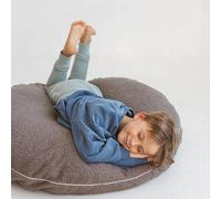 Coussin de sol bouclette gris