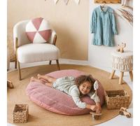 Coussin de sol bouclette rose