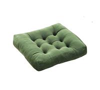 Coussin de sol carré de méditation - Coussin en peluche épaisse et douce pour yoga, assise confortable pour salle de classe, salon, balcon, lecture, genoux (vert, 43 x 43 cm)