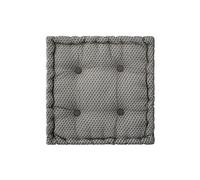 - Coussin de sol carré en coton à motif - modèle Otto - 38 x 38 - Gris