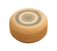Coussin de sol : coussin de siège en tubes ronds en paille pour adultes, design artisanal respectueux de la peau | Oreiller de méditation doux pour la salle de séjour dormant à la maison ou au bureau