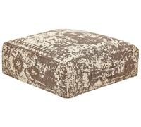 Coussin de sol en coton beige et marron 50 x 50 x 20 cm SHASA