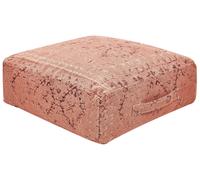 Coussin de sol en coton rouge clair 50 x 50 x 20 cm SHASA