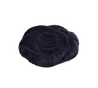 Coussin de sol en peluche antidérapant, 2 pièces, Granule protection des hanches, élastique rond forme Rose, coussin Tatami for chaise pour Méditation(Deep Blue)