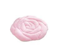 Coussin de sol en peluche antidérapant, 2 pièces, Granule protection des hanches, élastique rond forme Rose, coussin Tatami for chaise pour Méditation(Pink)