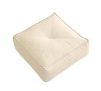 Coussin de sol Futon épais, oreiller méditation for canapé Yoga, cérémonie du thé Coussin rond de méditation(Khaki)