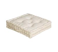 Coussin de sol garni - 50 x 50 cm - 100 % coton Naturel