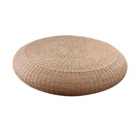 ＡＷＨＡＯ Coussin de Sol Naturel en Fibre Végétale, Coussin de Méditation Rond en Rotin Tressé, Confortable et Respirant, Tissé Main, pour Cérémonie du Thé, Salon et Bureau, 40 cm de Diamètre