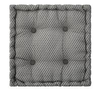Atmosphera - Coussin de sol carré en coton à motif - modèle Otto - 38 x 38 - Gris Gris G