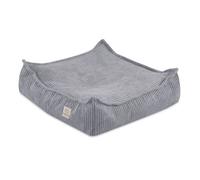 Coussin de Sol Pouf pour Bébé Enfants pour la Chambre d'Enfant MISIOO Velours Côtelé Gris 60x60x20 cm