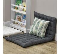 Coussin de Sol pour Intérieur Siège Rembourré Lavable à Usage Polyvalent Polyester Coton 120 x 60 x 5 cm Gris Foncé [en.casa] Gris foncé G
