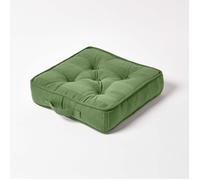 Coussin de sol - Rajput - 40 x 40 cm - Coton naturel - Matelassé - Intérieur