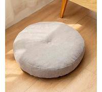 Coussin de Sol Rond, Coussin de Siège de Méditation Japonais, Pouf En Velours, Coussin de Futon de Yoga, Coussin de Tatami pour Salon, Canapé et Fenêtres de Chambre(55x55x13cm(22x22x5inch), Gray1)