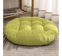 Coussin De Sol Rond Épais - Galette Chaise - De Méditation Doux en Coton Et Lin pour Yoga, Salon, Jardin, Bureau, Balcon, Tatami - Housse Lavable Adulte(L,Round 55cm)