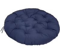 Coussin de Sol Rond Épais Tapis Méditation Tatami Coussin Fauteuil Papasan Siège Confortable pour Salon Chambre Balcon Housse Lavable 110 cm Idéal Animaux(Navy Blue,Round 24")