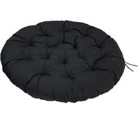 Coussin de Sol Rond Épais Tapis Méditation Tatami Coussin Fauteuil Papasan Siège Confortable pour Salon Chambre Balcon Housse Lavable 110 cm Idéal Animaux(Black,Round 40")