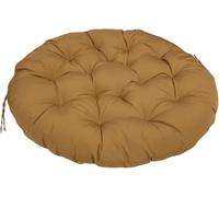 Coussin de Sol Rond Épais Tapis Méditation Tatami Coussin Fauteuil Papasan Siège Confortable pour Salon Chambre Balcon Housse Lavable 110 cm Idéal Animaux(Khaki,Round 28")