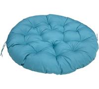 Coussin de Sol Rond Épais Tapis Méditation Tatami Coussin Fauteuil Papasan Siège Confortable pour Salon Chambre Balcon Housse Lavable 110 cm Idéal Animaux(Blue,Round 51")