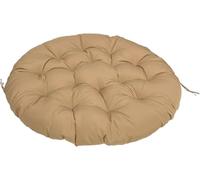 Coussin de Sol Rond Épais Tapis Méditation Tatami Coussin Fauteuil Papasan Siège Confortable pour Salon Chambre Balcon Housse Lavable 110 cm Idéal Animaux(Light Coffee,Round 51")