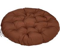 Coussin de Sol Rond Épais Tapis Méditation Tatami Coussin Fauteuil Papasan Siège Confortable pour Salon Chambre Balcon Housse Lavable 110 cm Idéal Animaux(Deep Coffee,Round 28")