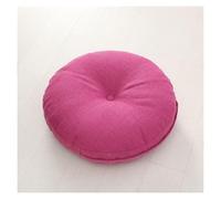 Coussin de Sol Rond for s'asseoir, Housse Amovible et Lavable, for Le Yoga et la méditation, soulagement de la Pression, Utilisation Multi-scènes en intérieur/extérieur(Dark Pink,45cm*15cm)