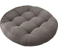 Coussin de sol rond monochrome pour salon Lecture Méditation Yoga Canapé Balcon Lit extérieur Bureau Voiture Décor, Gris