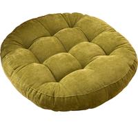 Coussin de sol rond monochrome pour salon Lecture Méditation Yoga Canapé Balcon Lit extérieur Bureau Voiture Décor, Vert Herbe