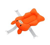 Coussin de Soutien de Bain pour bébé, Oreiller de Bain Flottant Respirant pour bébé Réglable en Coton Antidérapant pour Prendre une Douche (Orange)