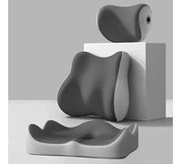 Coussin de Soutien Lombaire et Appuie-tête pour Siège de Voiture pour Audi Sq5 RS Q3 A4 B8 B6 A3 8P A4 B, Réglable Coussin de Soutien Accessoires,Dual Gray