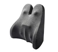 Coussin de soutien lombaire pour voiture, coussin de soutien en mousse à mémoire de forme pour le bas du dos, coussin de siège baquet pour voiture, chaise, fauteuil roulant (noir) KzW840 (gris, 43 x