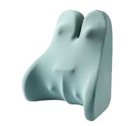 Coussin de soutien lombaire pour voiture, coussin de soutien en mousse à mémoire de forme pour le bas du dos, coussin de siège baquet pour voiture, chaise, fauteuil roulant (noir) (vert menthe, 43 x