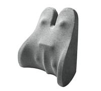 Coussin de soutien lombaire pour voiture, coussin de soutien en mousse à mémoire de forme pour le bas du dos, coussin de siège baquet pour voiture, chaise, fauteuil roulant (noir) (gris clair, 43 x 39
