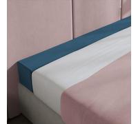 Coussin de soutien rectangulaire long personnalisé pour matelas - Comble l'espace entre le lit et le côté mur avec fermeture éclair (220 x 8 x 10 cm, bleu)