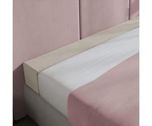 Coussin de soutien rectangulaire long personnalisé pour matelas - Comble l'espace entre le lit et le côté mur avec fermeture éclair (150 x 8 x 10 cm, beige)