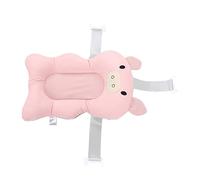 Coussin de Support de Bain pour bébé, Coussin de Baignoire Flottant Pliable pour bébé Oreiller de Bain Doux et Sûr pour la Douche de bébé (Rose)
