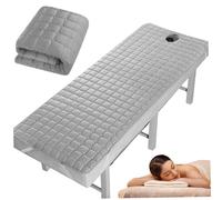 Coussin de table de massage avec trou, surmatelas en mousse pour lit de cils, 80 x 190 cm, feuilles antidérapantes, coussinet en fibre de polyester pour massage, spa, salon - Gris