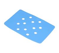 Coussin de Tabouret de Douche, Pâte de Coussin de Chaise de Douche Fixe Garder au Chaud Conception de Perforation EVA Couverture de Tabouret de Siège de Bain Portable Bleu, Tapis de Bain