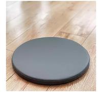 Coussin de tabouret rond en mousse à mémoire de forme - Coussin antidérapant en cuir pour tabourets de bar, salle à manger et utilisation en extérieur - Gris foncé 45 cm - Confortable et élégant