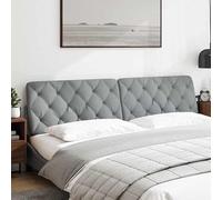 Coussin de tête de lit, 200 cm, gris clair, housse en tissu 100 % polyester, doux et durable pour un sommeil confortable, idéal pour les lits et accessoires