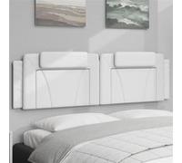 Coussin de tête de lit blanc 180 cm similicuir Blanc G