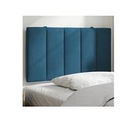 Coussin de tête de lit bleu 90 cm velours