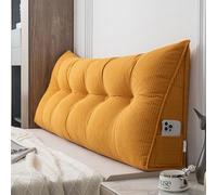 Coussin de tête de lit en velours de maïs King size - Coussin de dossier triangulaire lavable pour grand lit/double/simple, canapé, soutien lombaire, coussin de lecture (taille : 100 x 50 x 20 cm