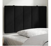 Coussin de tête de lit en velours - vidaXL - 90 cm - Noir - Velours doux - Rembourrage en mousse - Fermeture à glissière