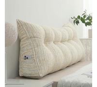 Coussin de tête de lit, Grand Coussin Triangulaire rembourré - Dossier de Lecture rayé pour lit, lit de Jour, lit superposé et dortoir - Coussin de Soutien Ultime pour Un Confort et Une déte