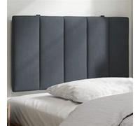 vidaXL Coussin de tête de lit velours gris foncé 90 cm