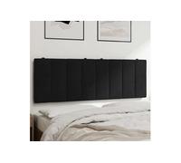 Coussin de tête de lit noir 120 cm velours