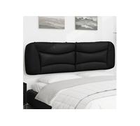 Coussin de tête de lit noir 180 cm similicuir